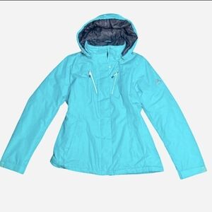 Ski Snow Jacket Teal Zero Xposur Boarding Co Hooded  Waterproof  Womans Size S